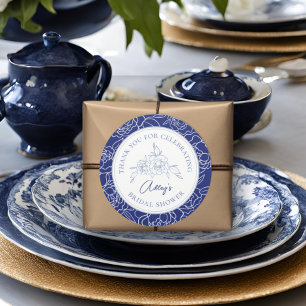 Sticker Rond Quelque chose de bleu avant de faire Fête des mari