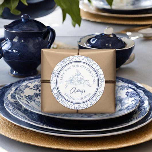 Sticker Rond Quelque chose de bleu avant de faire Fête des mari