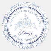 Sticker Rond Quelque chose de bleu avant de faire Fête des mari (Devant)