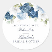 Sticker Rond Quelque Chose de Bleu Avant de Faire la Fête de Ma (Devant)