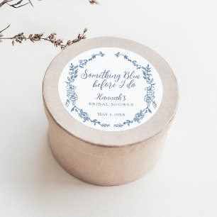 Sticker Rond Quelque Chose de Bleu Avant Mon Enterrement de Vie