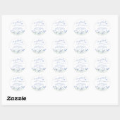Sticker Rond Quelque chose de bleu avant mon mariage (Feuille)