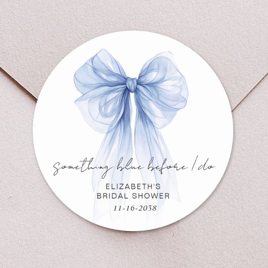 Sticker Rond Quelque chose de bleu avant que je ne fasse Fête d