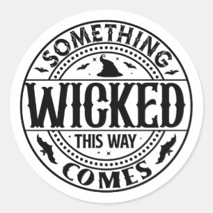 Sticker Rond Quelque Chose De Mal De Cette Façon Arrive