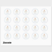 Sticker Rond Quelques Bunny Pastel Printemps Bunny Bleu Anniver (Feuille)