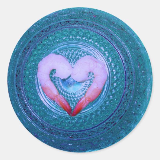 Sticker Rond Quelqu'un a dit crevettes (Devant)