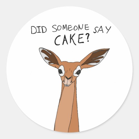 Sticker Rond Quelqu'un a dit gâteau? (Devant)