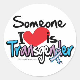 Sticker Rond Quelqu'un amour d'I est transsexuel