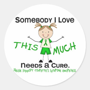 Sticker Rond Quelqu'un amour d'I - syndrome de Tourettes