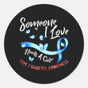 Sticker Rond Quelqu'un que j'aime a besoin d'un remède contre l