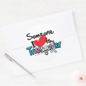 Sticker Rond Quelqu'un que j'aime est transgenre (Enveloppe)