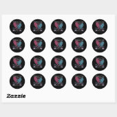 Sticker Rond Quelqu'Un Que J'Aime Est Transgenre Trans Drapeau  (Feuille)