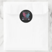 Sticker Rond Quelqu'Un Que J'Aime Est Transgenre Trans Drapeau  (Sac)