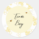 Sticker Rond Qu'est-ce que bébé bebe équipe garçon (Devant)