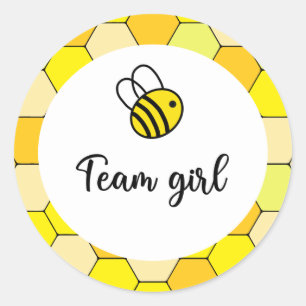 Sticker Rond Qu'est-ce que la petite fille de l'équipe d'abeill