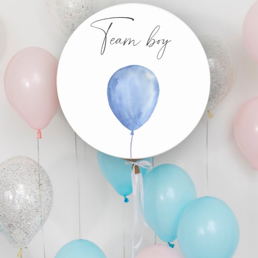 Sticker Rond Qu'est-ce que le bébé sera un garçon d'équipe