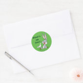 Sticker Rond QU'EST-CE QU'IL Y A DOC?™ BUGS BUNNY™ Terrier (Enveloppe)