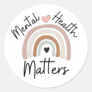 Sticker Rond Questions de santé mentale