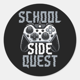 Sticker Rond Quête annexe scolaire Joueur drôle Ck à l'école
