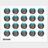 Sticker Rond Quêtes épiques (Feuille)