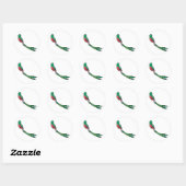 Sticker Rond Quetzal (Feuille)