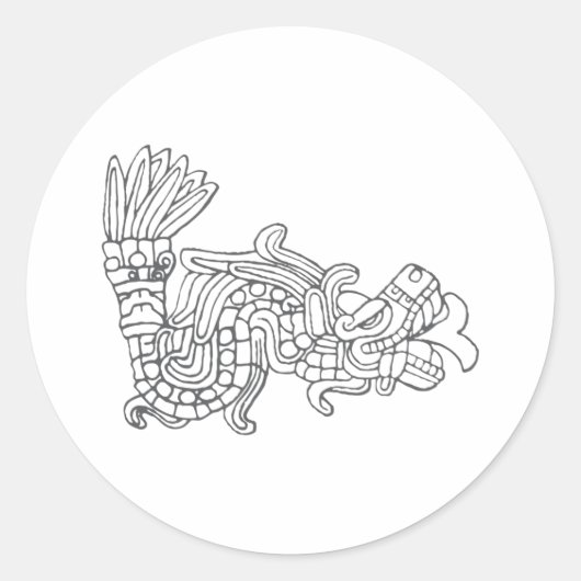 Sticker Rond Quetzalcoatl (Devant)