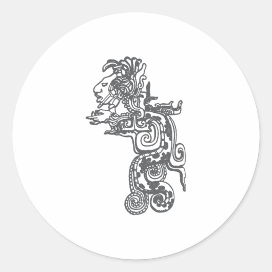 Sticker Rond Quetzalcoatl (Devant)