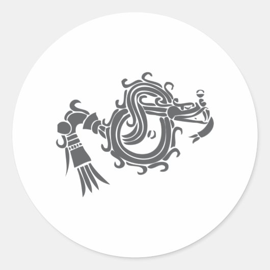 Sticker Rond Quetzalcoatl (Devant)