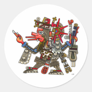 Sticker Rond Quetzalcoatl