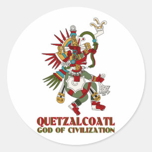 Sticker Rond Quetzalcoatl