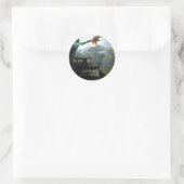 Sticker Rond Quetzel à Tikal (Sac)