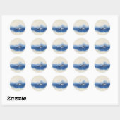 Sticker Rond Queue de Baleine Eau Art Animalier (Feuille)