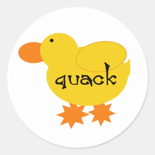 Sticker Rond Queue de canard jaune (Devant)
