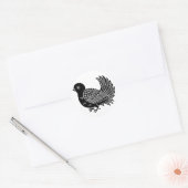 Sticker Rond Queue de fantail (Enveloppe)