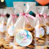 Sticker Rond Queue de sirène sur la mer 1er anniversaire