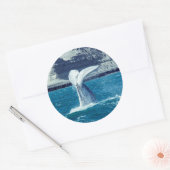 Sticker Rond Queue de veau de baleine - Argentine (Enveloppe)
