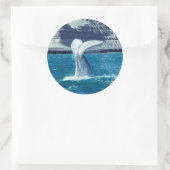 Sticker Rond Queue de veau de baleine - Argentine (Sac)