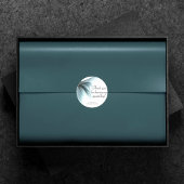 Sticker Rond Queue Mermaid Luxe | Merci vert à la menthe de mer