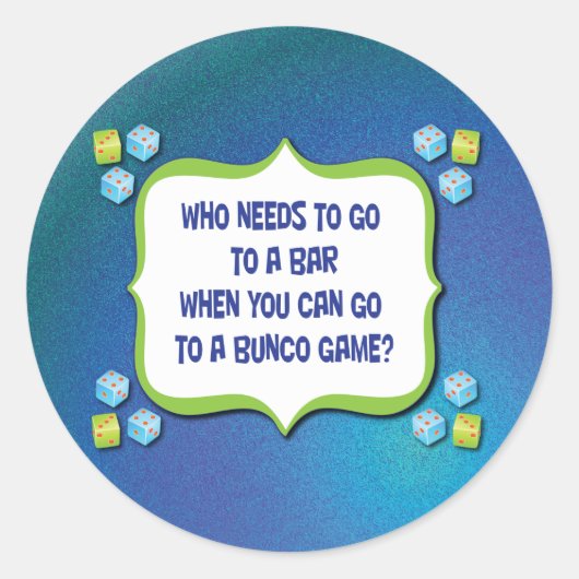 Sticker Rond Qui A Besoin D'Aller À Un Bar Quand Vous Pouvez Al (Devant)