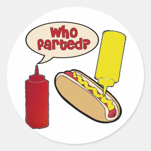 Sticker Rond Qui A Frappé ? (Devant)