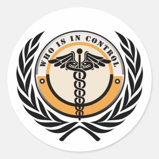 Sticker Rond Qui est dans l'autocollant de contrôle (Devant)