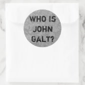 Sticker Rond Qui Est John Galt ? (Sac)
