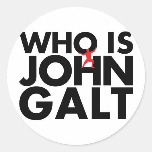 Sticker Rond Qui est John Galt (Devant)