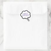 Sticker Rond QUI EST JOHN GALT ? Penser Cloud (Sac)