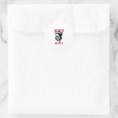 Sticker Rond Qui est le prochain avec la Faucheuse Grim (Sac)