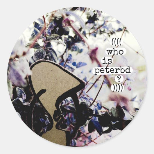 Sticker Rond qui est peterbd (Devant)