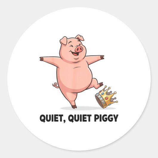 Sticker Rond Quiet Ggy Funny Litical Meme Anti-trump Design  (Devant)