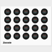 Sticker Rond Quiet Introvert Silent Citation Silence Quieter Y (Feuille)