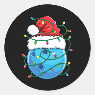 Sticker Rond Quilles Byll Avec Chapeau De Père Noël Hommes Garç