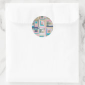 Sticker Rond Quilt Cabine de journal inapproprié (Sac)